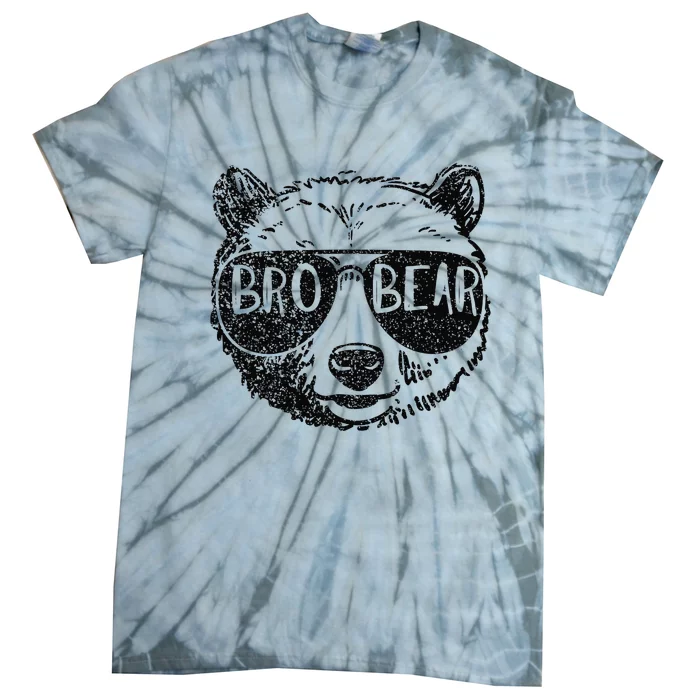 Brother Bear Face Sunglasses Big Little Brother FatherS Day Tie-Dye T-Shirt