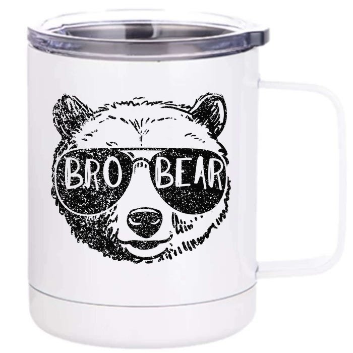 Brother Bear Face Sunglasses Big Little Brother FatherS Day Front & Back 12oz Stainless Steel Tumbler Cup