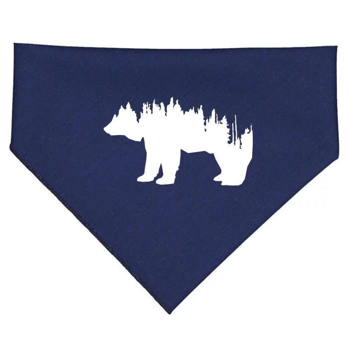 Brown Bear Forest Nature USA-Made Doggie Bandana