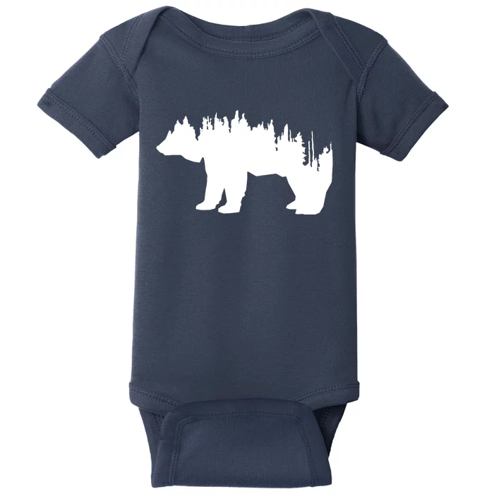 Brown Bear Forest Nature Baby Bodysuit