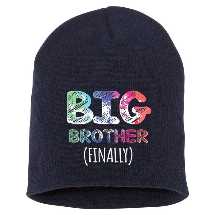 Big Brother Finally Toddlers Big Brother Short Acrylic Beanie