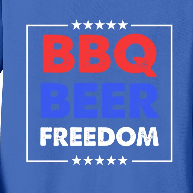 Bbq Beer Freedom Meaningful Gift Bbq Beer Freedom Gift Kids Long Sleeve Shirt