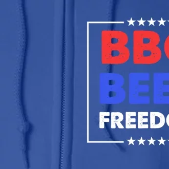 Bbq Beer Freedom Meaningful Gift Bbq Beer Freedom Gift Full Zip Hoodie