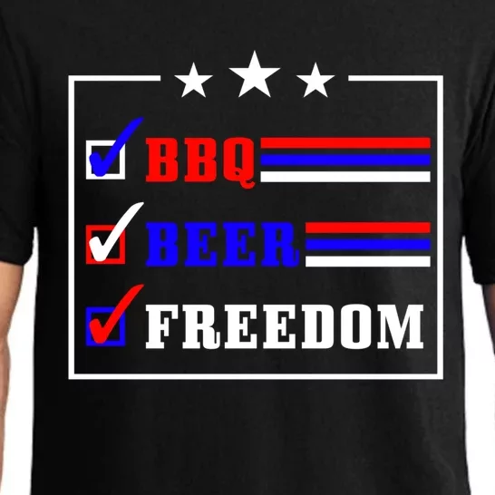 Bbq Beer Freedom Gift Pajama Set