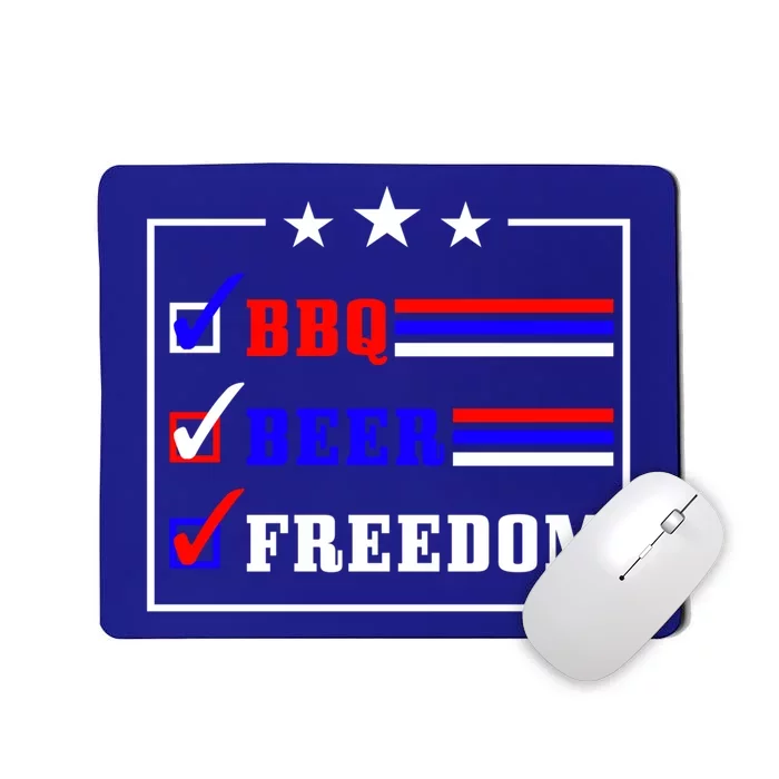 Bbq Beer Freedom Gift Mousepad