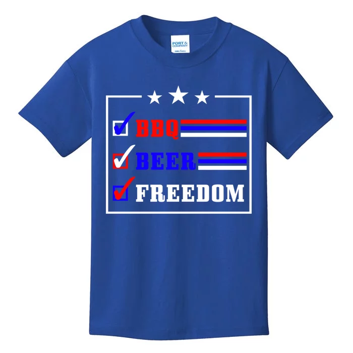 Bbq Beer Freedom Gift Kids T-Shirt