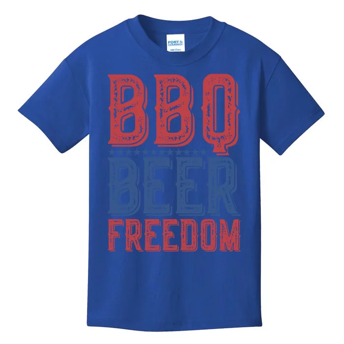 Bbq Beer Freedom Gift Kids T-Shirt