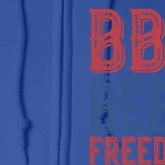 Bbq Beer Freedom Gift Full Zip Hoodie