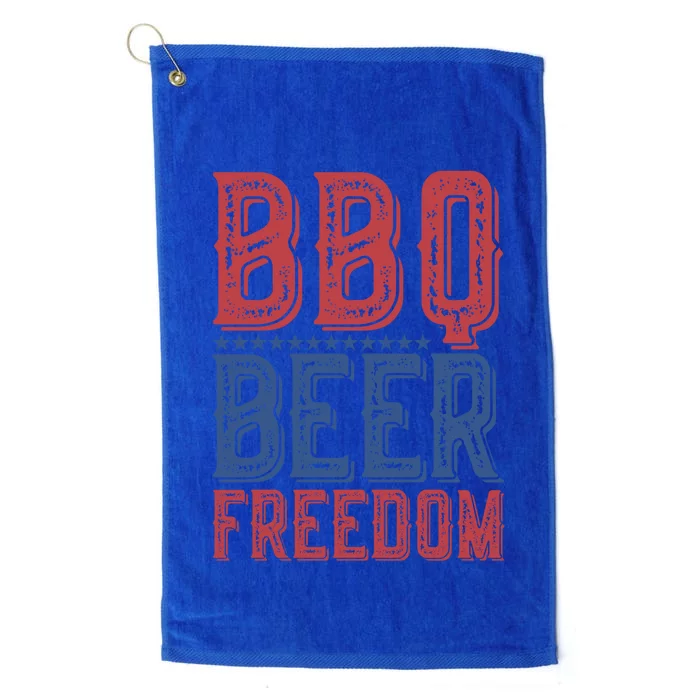 Bbq Beer Freedom Gift Platinum Collection Golf Towel