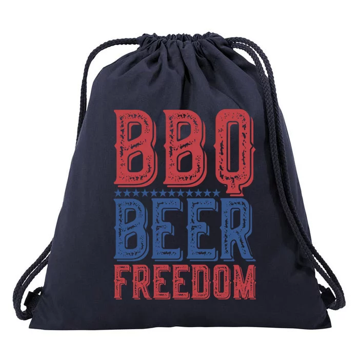 Bbq Beer Freedom Gift Drawstring Bag