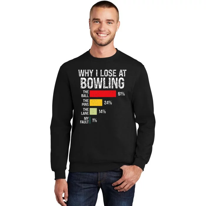 Bowling Bowler Funny Bowling Player Lover Team Pun Tall Sweatshirt