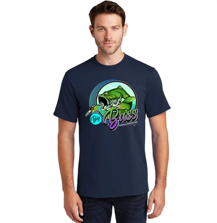 Big Bass Fishing Adventure Tall T-Shirt