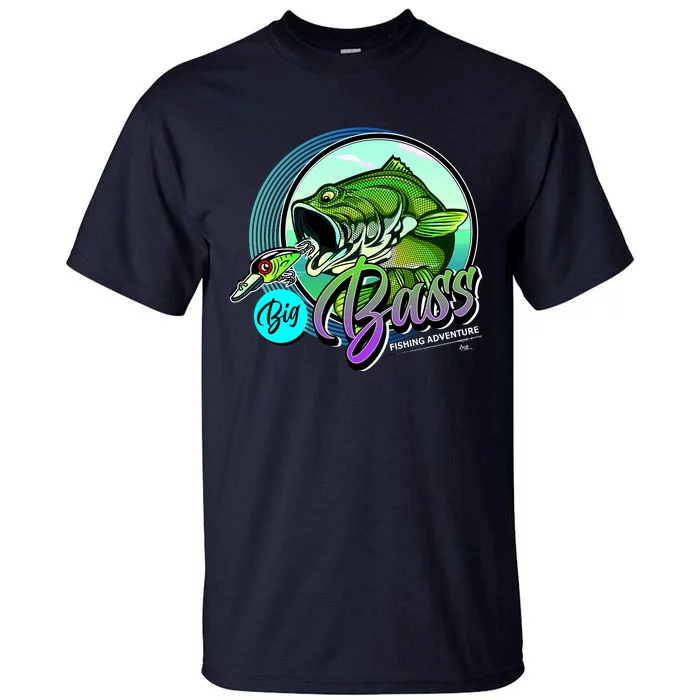 Big Bass Fishing Adventure Tall T-Shirt