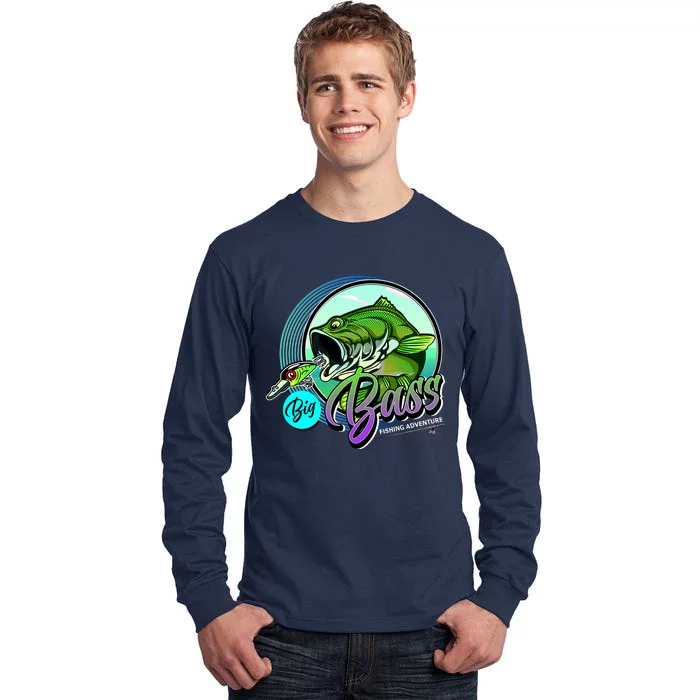 Big Bass Fishing Adventure Tall Long Sleeve T-Shirt