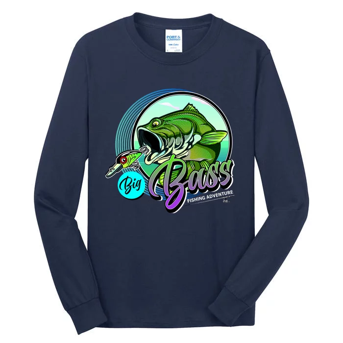 Big Bass Fishing Adventure Tall Long Sleeve T-Shirt