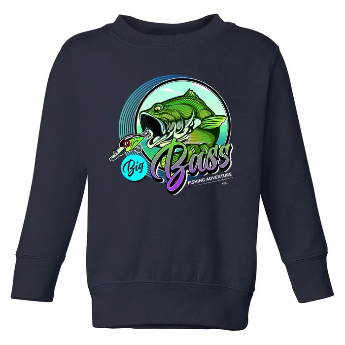 Big Bass Fishing Adventure Toddler Sweatshirt