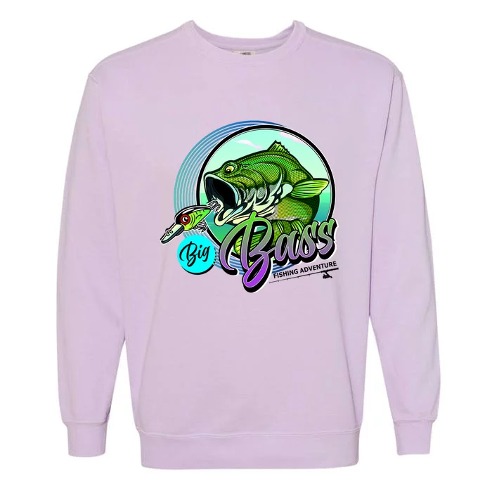 Big Bass Fishing Adventure Garment-Dyed Sweatshirt