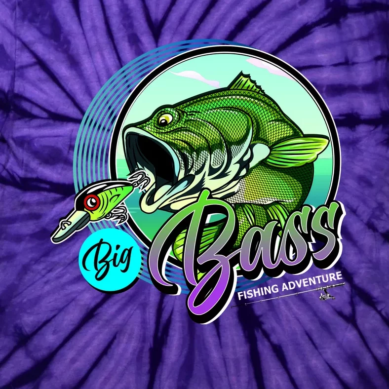 Big Bass Fishing Adventure Tie-Dye T-Shirt