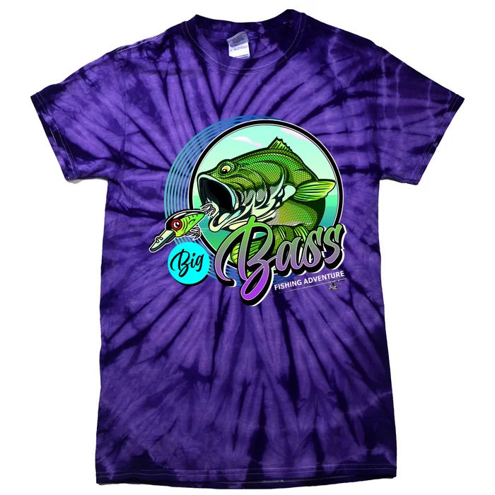 Big Bass Fishing Adventure Tie-Dye T-Shirt