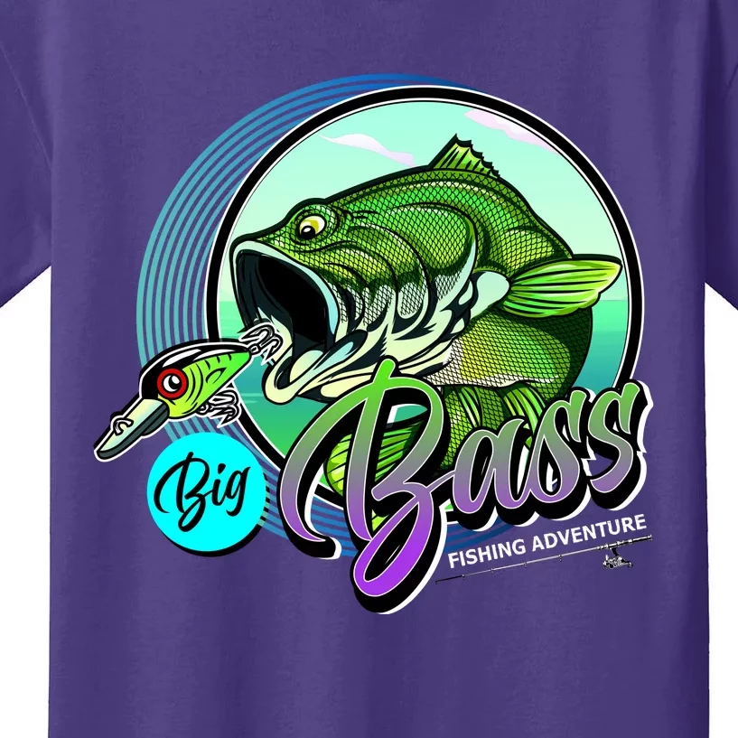 Big Bass Fishing Adventure Kids T-Shirt