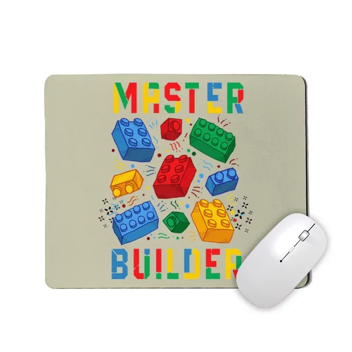 Brick Builder Funny Blocks Master Builder Mousepad