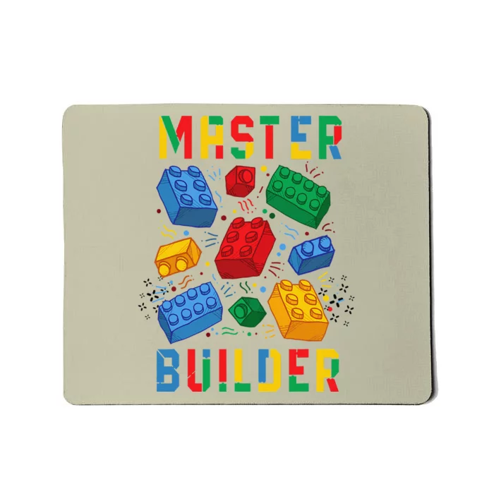 Brick Builder Funny Blocks Master Builder Mousepad