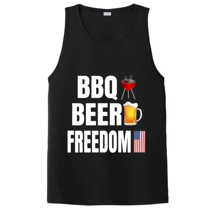 Bbq Beer Freedom Gift Performance Tank