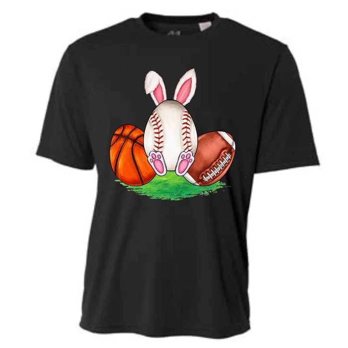 Basketball Baseball Football Sports Easter Day Rabbits Cooling Performance Crew T-Shirt