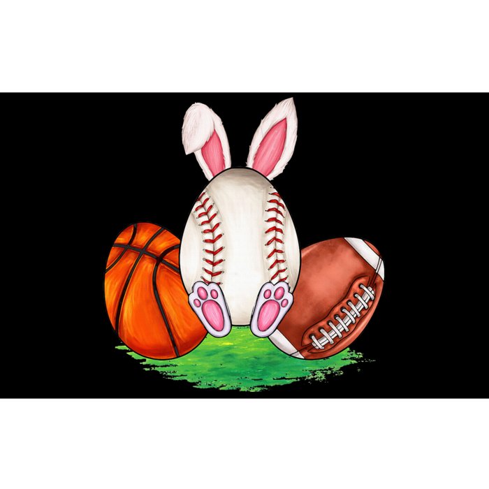 Basketball Baseball Football Sports Easter Day Rabbits Bumper Sticker