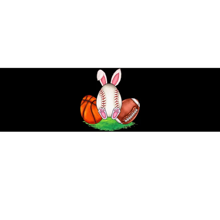 Basketball Baseball Football Sports Easter Day Rabbits Bumper Sticker