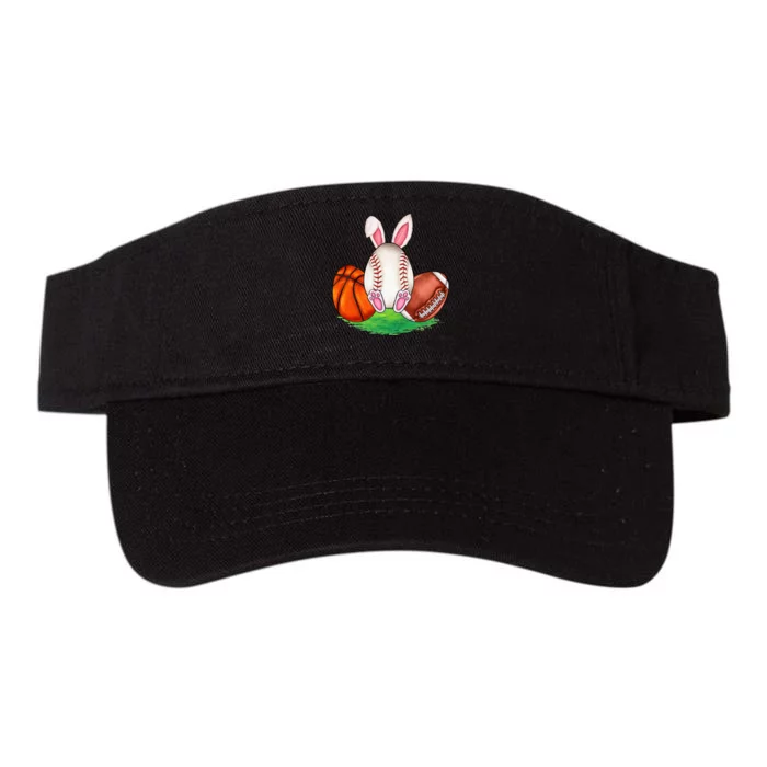 Basketball Baseball Football Sports Easter Day Rabbits Valucap Bio-Washed Visor