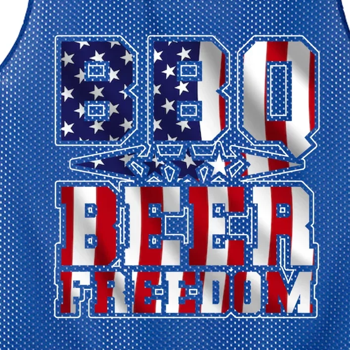 Bbq Beer Freedom Gift Mesh Reversible Basketball Jersey Tank