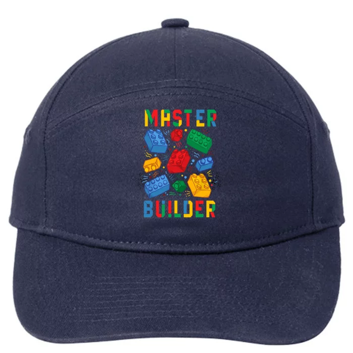 Brick Builder Funny Blocks Master Builder 7-Panel Snapback Hat