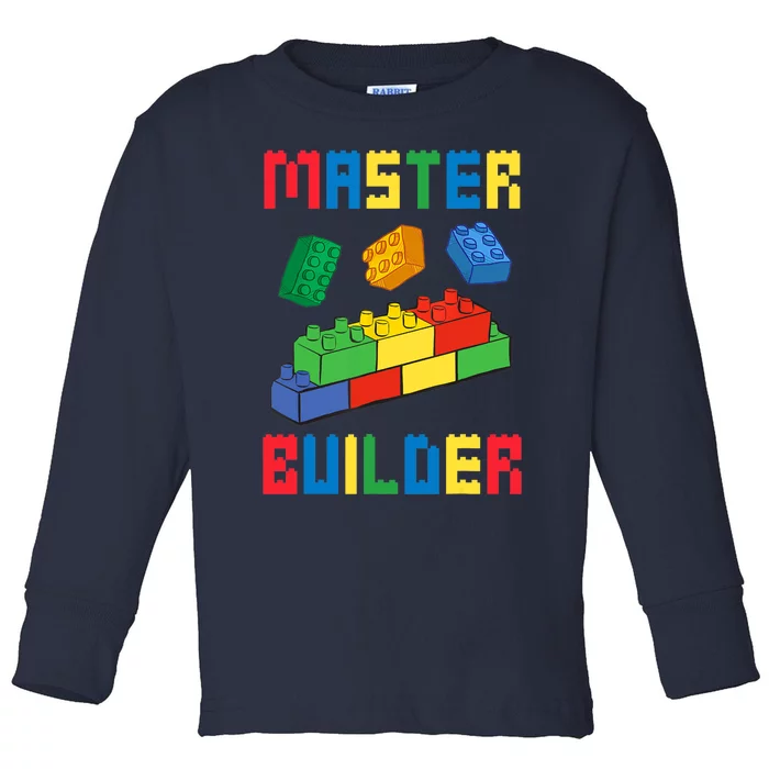 Brick Builder Funny Blocks Building Master Builder Toys Toddler Long Sleeve Shirt