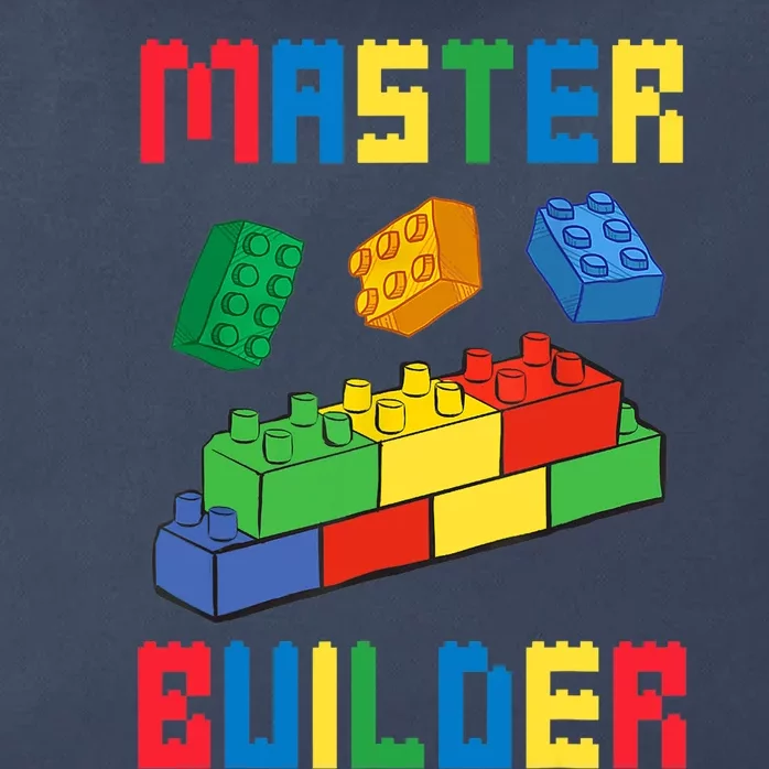 Brick Builder Funny Blocks Building Master Builder Toys Zip Tote Bag