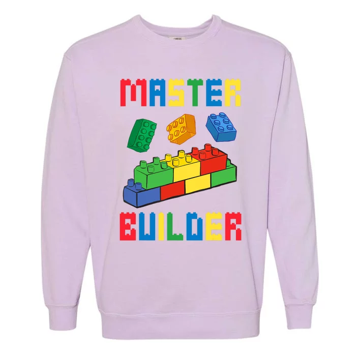 Brick Builder Funny Blocks Building Master Builder Toys Garment-Dyed Sweatshirt