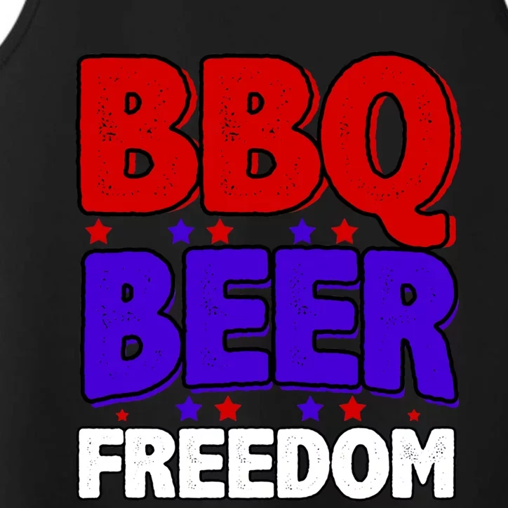 Bbq Beer Freedom Great Gift Performance Tank