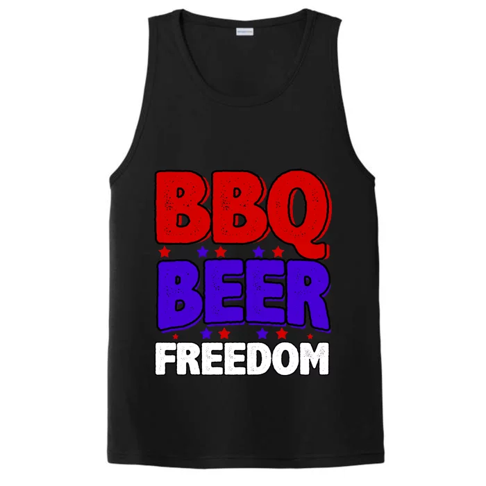 Bbq Beer Freedom Great Gift Performance Tank