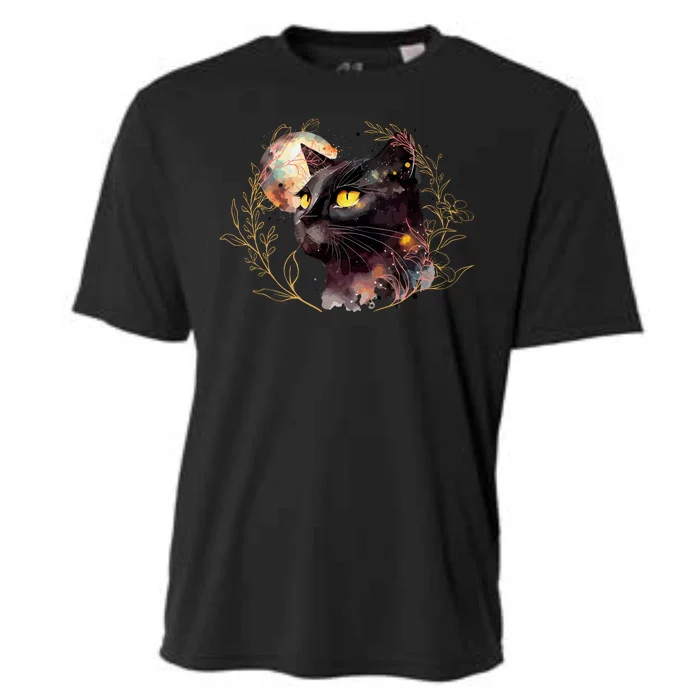 Beautiful Boho Floral Cat Cooling Performance Crew T-Shirt