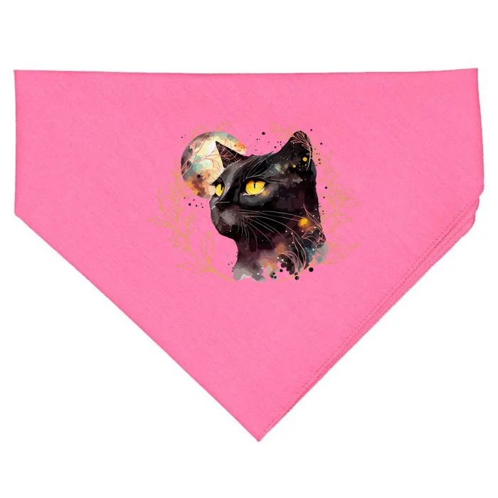 Beautiful Boho Floral Cat USA-Made Doggie Bandana