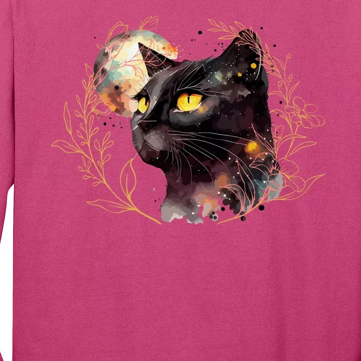 Beautiful Boho Floral Cat Long Sleeve Shirt