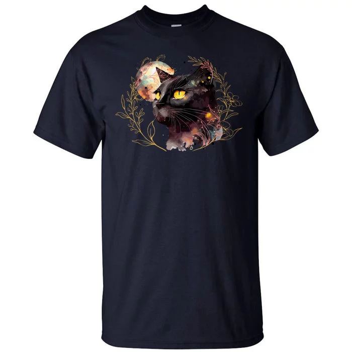 Beautiful Boho Floral Cat Tall T-Shirt