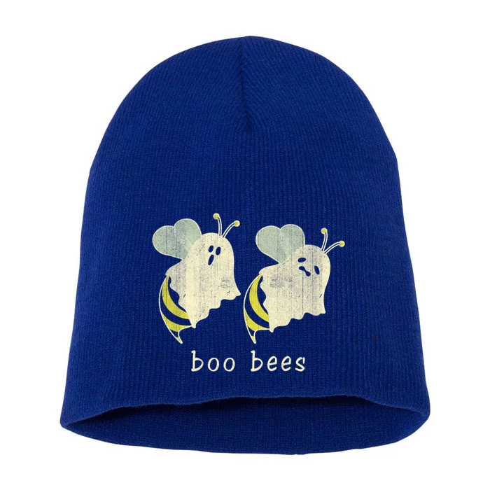 Boo Bee Funny Boo Halloween Bee Lover Gift Short Acrylic Beanie