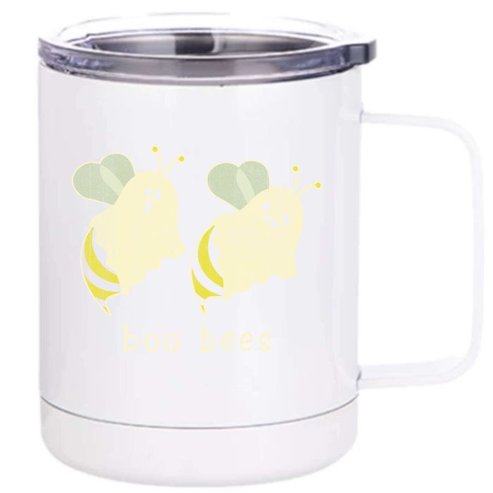 Boo Bee Funny Boo Halloween Bee Lover Gift Front & Back 12oz Stainless Steel Tumbler Cup