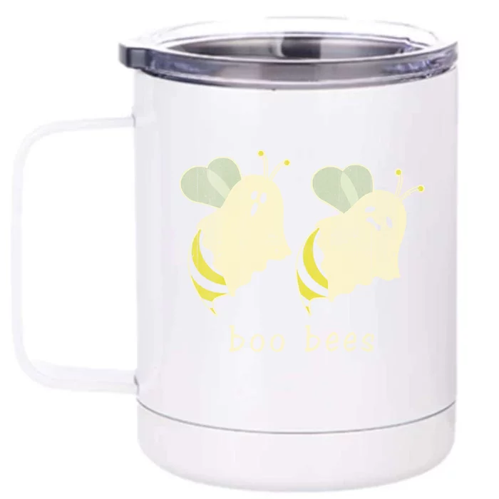 Boo Bee Funny Boo Halloween Bee Lover Gift Front & Back 12oz Stainless Steel Tumbler Cup