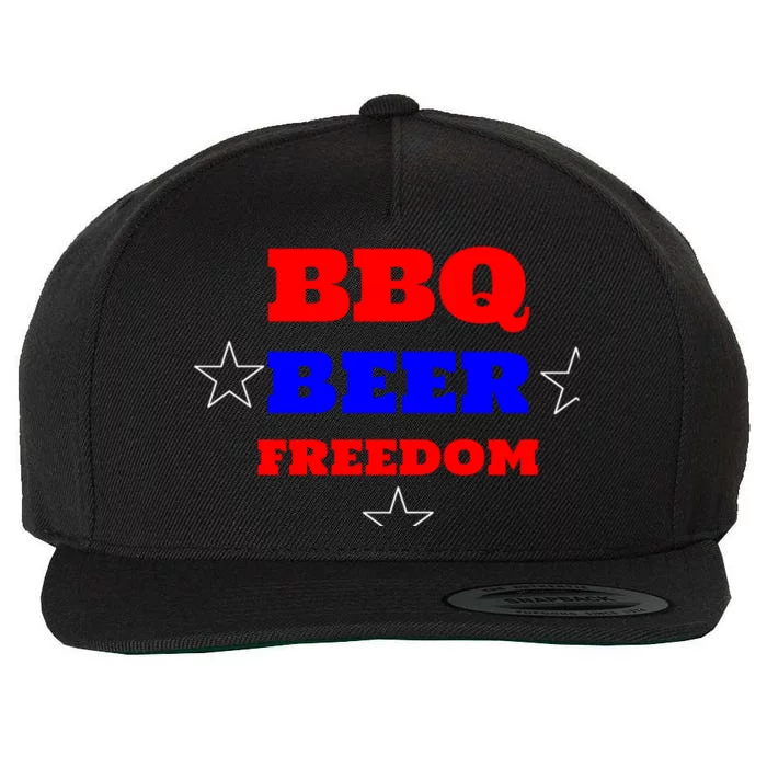 Bbq Beer Freedom Gift Wool Snapback Cap