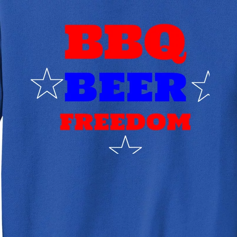 Bbq Beer Freedom Gift Tall Sweatshirt