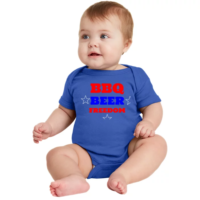 Bbq Beer Freedom Gift Baby Bodysuit