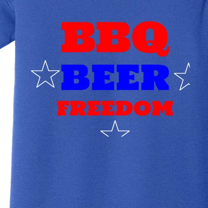 Bbq Beer Freedom Gift Baby Bodysuit