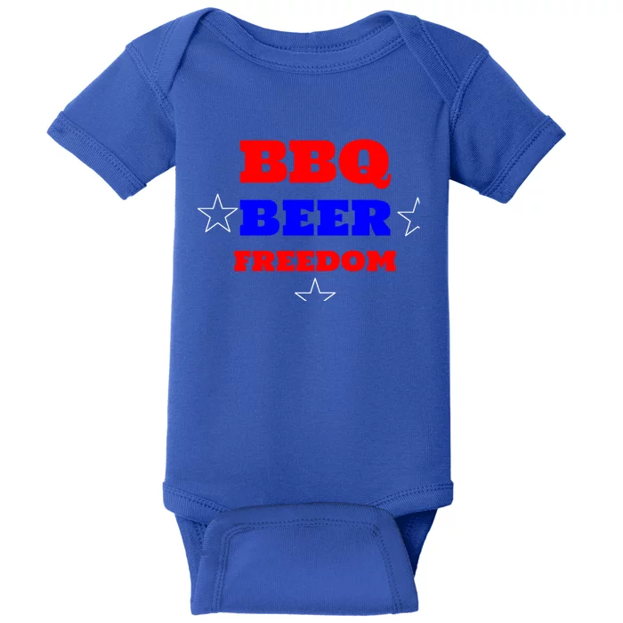 Bbq Beer Freedom Gift Baby Bodysuit